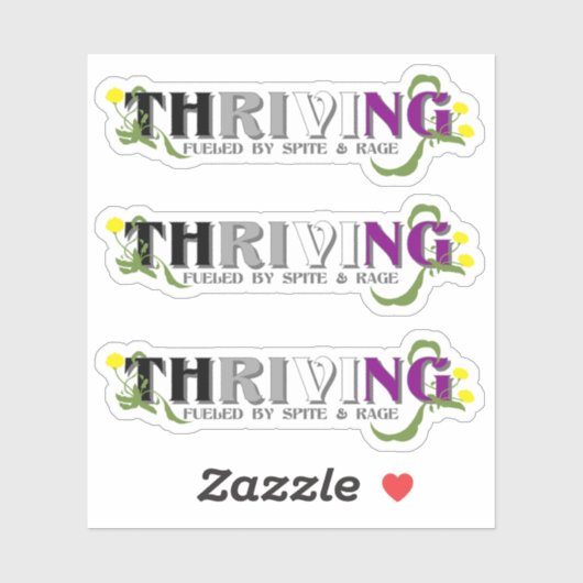 De bloeiende Ace Pride Sticker (Vel)