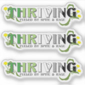 De bloeiende Aro Pride Sticker (Voorkant)