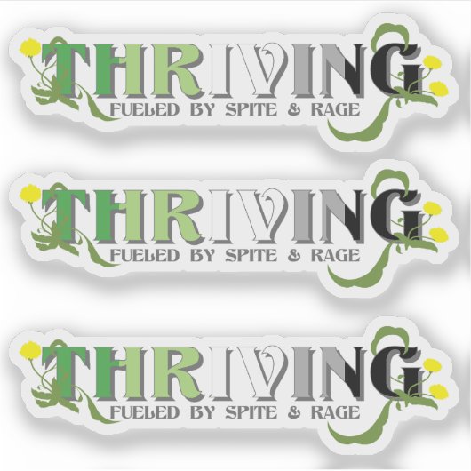 De bloeiende Aro Pride Sticker (Voorkant)