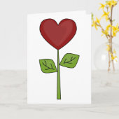 De bloeiende Bloem van het Hart - Vriendschap Kaart (Gele Bloem)