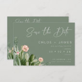 De bloeiende cactus die van de pagina de Kaart van (Voorkant / Achterkant)