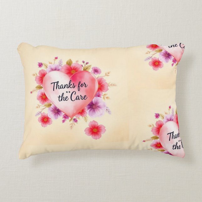 De bloeiende dankbaarheid van de moeder accent kussen (Voorkant)