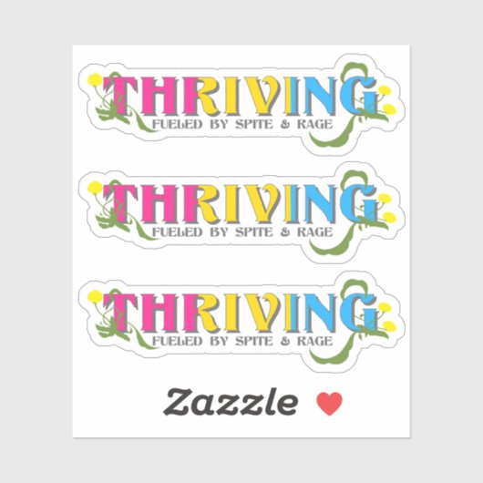 De bloeiende Pan Pride Sticker (Vel)