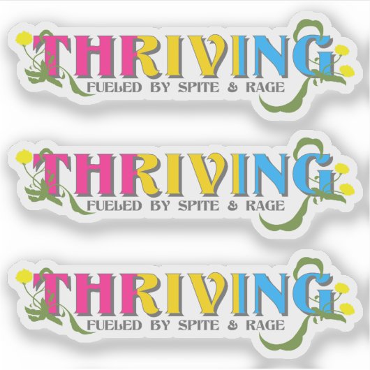 De bloeiende Pan Pride Sticker (Voorkant)