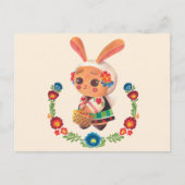 De bloeiende Poolse Bunny Briefkaart (Voorkant)