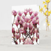 De bloeiende Roze Bloem van de Lente van Kaart (Gele Bloem)