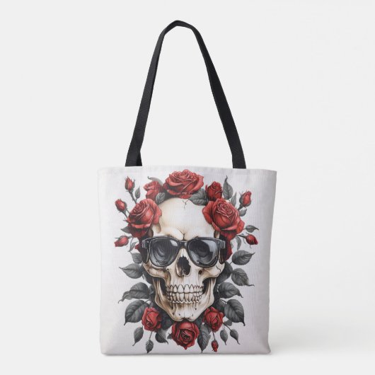 De bloeiende schedel tote bag (Achterkant)