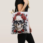 De bloeiende schedel tote bag (Dichtbij)