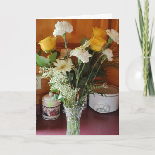 de bloem dankt u kaardt bedankkaart (Voorkant)