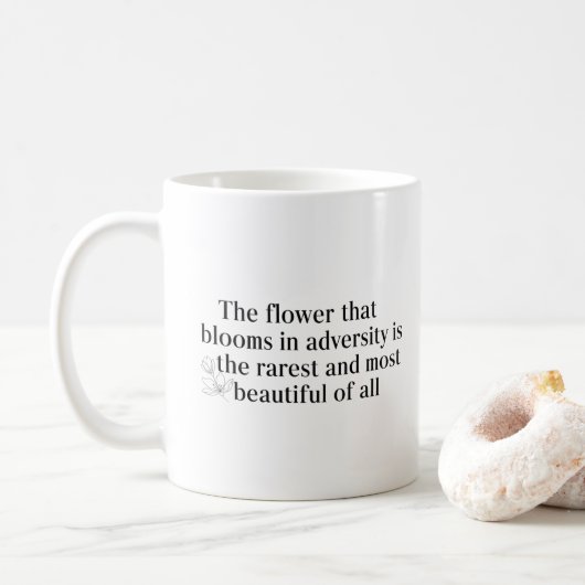 De Bloem Die Bloeit in Adversiteit Koffiemok (Met donut)