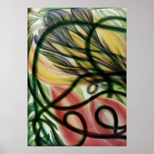 De bloem en de vruchten van Georgiana Houghton Poster (Voorkant)