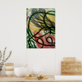 De bloem en de vruchten van Georgiana Houghton Poster (Keuken)