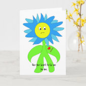 De bloem houdt van Onkruid Kaart (Gele Bloem)