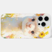 De bloem kroonde alpaca Case-Mate iPhone case (Achterkant (horizontaal))