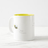 De bloem tweekleurige koffiemok (Voorkant links)