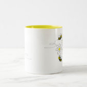 De bloem tweekleurige koffiemok (Center)