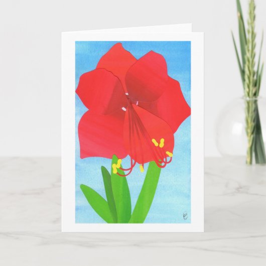 De Bloem van de amaryllis Kaart (Voorkant)