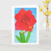 De Bloem van de amaryllis Kaart (Gele Bloem)