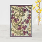 De bloem van de Distel van de Jugendstil Kaart (Gele Bloem)