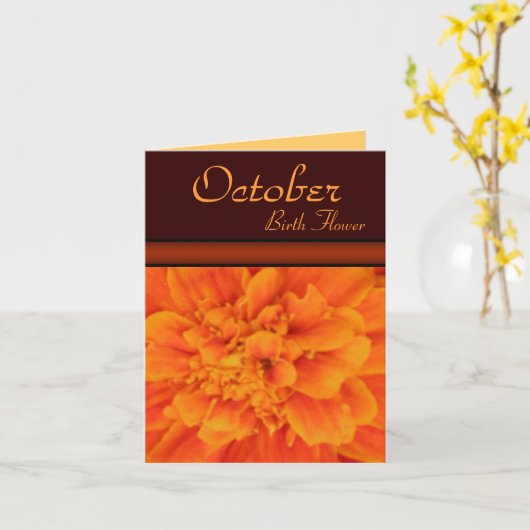 De Bloem van de Geboorte van oktober - de Kaart (Gele Bloem)