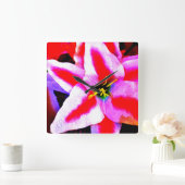 De Bloem van de hibiscus Vierkante Klok (Huis)