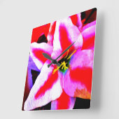De Bloem van de hibiscus Vierkante Klok (Hoek)