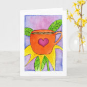 De Bloem van de koffie Kaart (Gele Bloem)