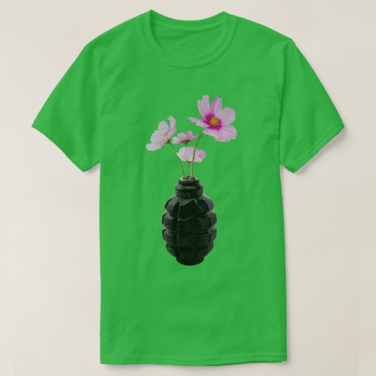de bloem van de sticker van het vredesontwerp t-shirt (Design voorkant)