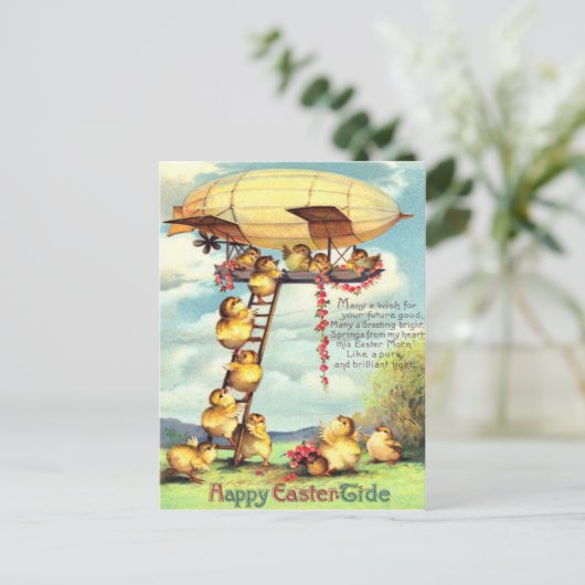 De Bloem van de Zeppelin van de Blimp van het Feestdagenkaart (Staand voorkant)