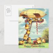 De Bloem van de Zeppelin van de Blimp van het Feestdagenkaart (Voorkant / Achterkant)