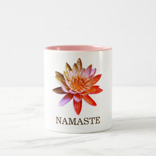 De Bloem van Namaste Lotus van de yoga Tweekleurige Koffiemok