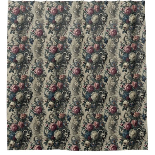 De bloemblaadjes van de decadentie - gotische baro douchegordijn (Voorkant)