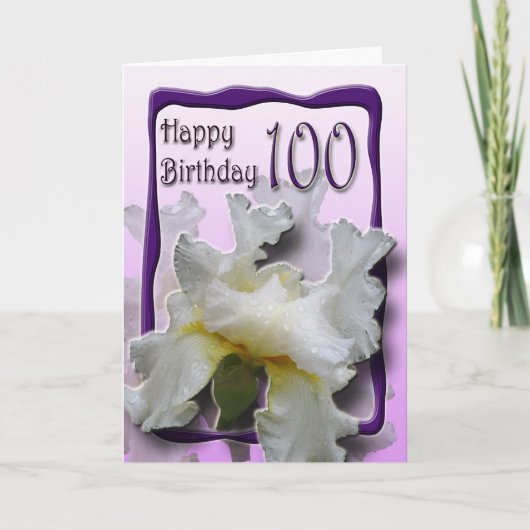 De bloemen 100ste Kaart van de Gelukwensen van de (Voorkant)