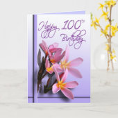 De bloemen 100ste Kaart van de Gelukwensen van de (Gele Bloem)