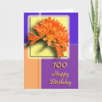 De bloemen 100ste Kaart van de Gelukwensen van de