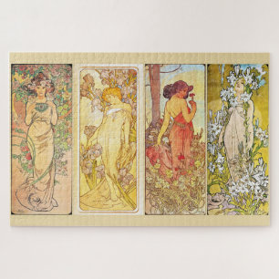De bloemen 1898 - Mucha's Floral Art Nouveau Legpuzzel