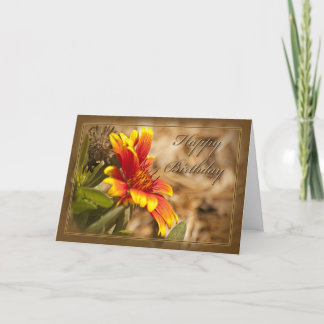 De bloemen Christelijke Kaart van de Verjaardag