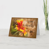 De bloemen Christelijke Kaart van de Verjaardag (Voorkant)