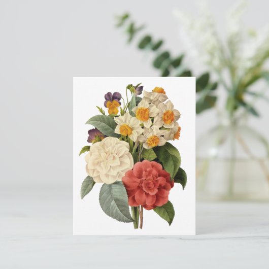 De  Bloemen door Pierre Redoute, sparen de Datum Kaart (Staand voorkant)