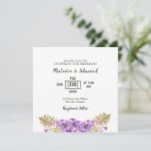 De bloemen en nodigen de Ontwerpmalplaatje van de  Kaart (Staand voorkant)