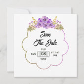 De bloemen en nodigen de Ontwerpmalplaatje van de  Kaart (Achterkant)