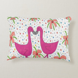 De bloemen Fiesta van de Flamingo Decoratief Kussen