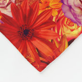 De bloemen Heldere Rijke Roodgloeiende Madeliefjes Fleece Deken (Hoek)