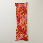 De bloemen Heldere Rijke Roodgloeiende Madeliefjes Lichaamskussen (Achterkant (Verticaal))