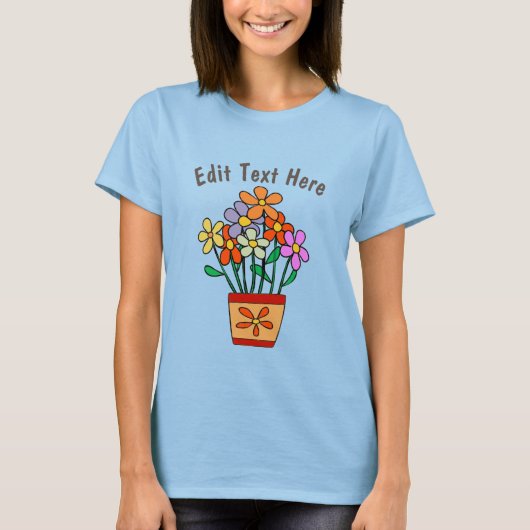 De bloemen in Pit, voegen tekst toe T-shirt (Voorkant)