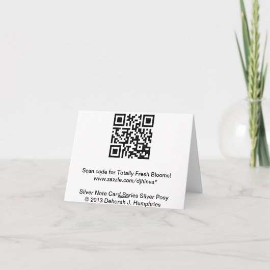 De bloemen Kaart van de Nota van Zilveren (Achterkant)