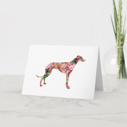 De bloemen Lege Kaart van de Windhond (Voorkant)