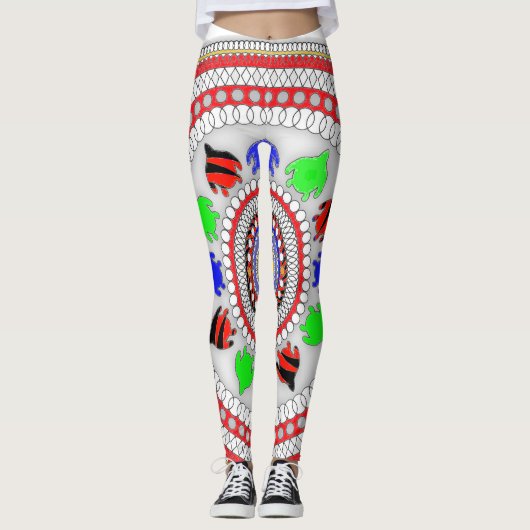 De bloemen leggings (Voorkant)