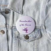 De bloemen Lila Grootmoeder van het Huwelijk van Ronde Button 7,6 Cm (In situ)