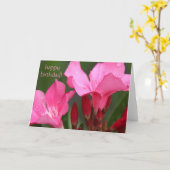 de bloemen, mooie roze kaart van de (Gele Bloem)